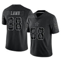tocy D.Cowboys #88 CeeDee Lamb Player Black Limited Reflective Home Game Stitched Jerseys