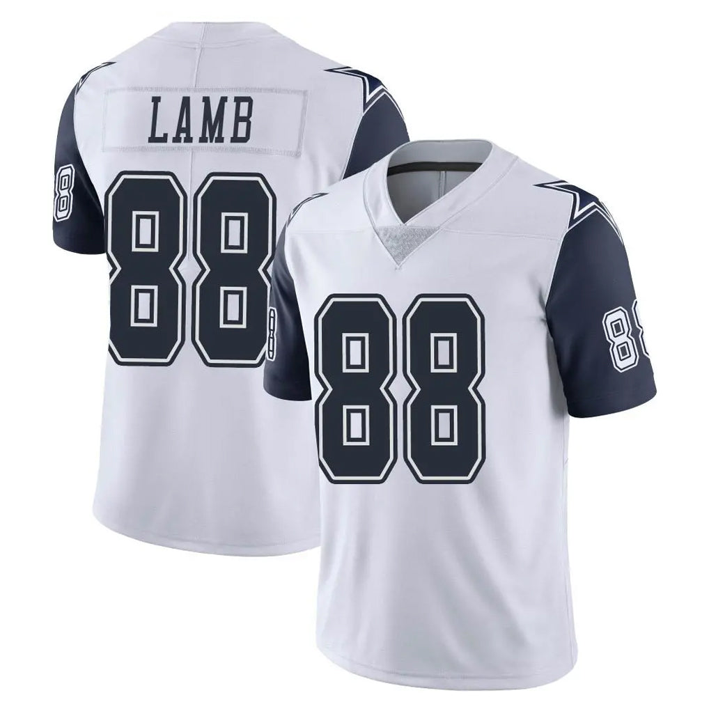 tocy D.Cowboys #88 CeeDee Lamb Player White-Navy Limited Color Rush Vapor Untouchable Home Game Stitched Jerseys