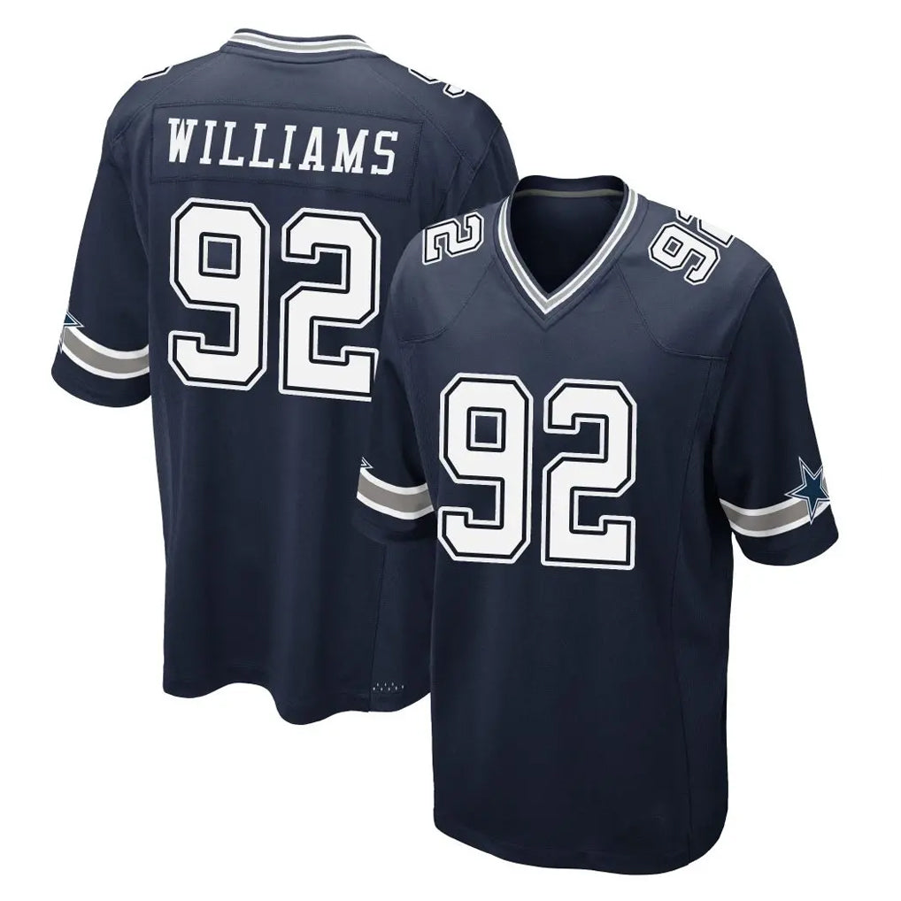 tocy D.Cowboys #92 Quinnen Williams Player Navy Home Game Stitched Jerseys
