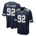 tocy D.Cowboys #92 Quinnen Williams Player Navy Home Game Stitched Jerseys
