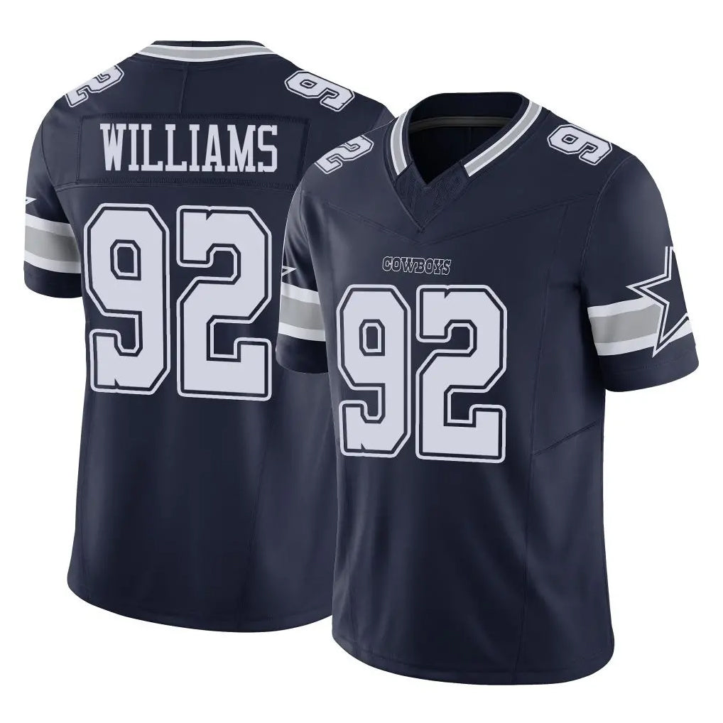 tocy D.Cowboys #92 Quinnen Williams Player Navy Limited Vapor F.U.S.E. Home Game Stitched Jerseys