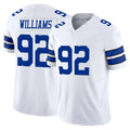tocy D.Cowboys #92 Quinnen Williams Player White Limited Vapor F.U.S.E. Home Game Stitched Jerseys