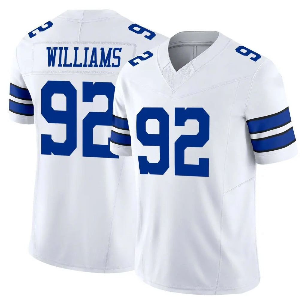 tocy D.Cowboys #92 Quinnen Williams Player White Limited Vapor F.U.S.E. Home Game Stitched Jerseys