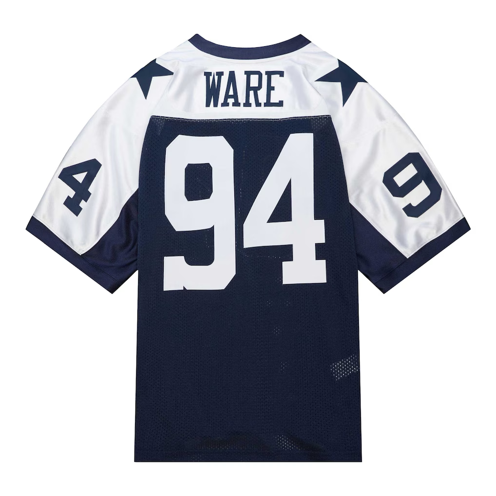 tocy D.Cowboys #94 DeMarcus Ware Mitchell & Ness Navy 2011 Authentic Throwback Retired Player Jersey Stitched Puhic