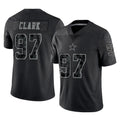 tocy D.Cowboys #97 Kenny Clark Player Black Limited Reflective Home Game Stitched Jerseys