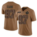 tocy D.Cowboys #97 Kenny Clark Player Brown Salute to Service Limited Home Game Stitched Jerseys