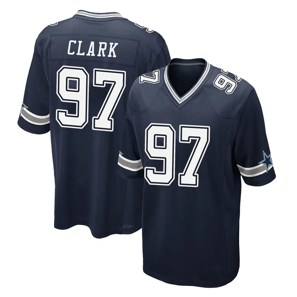 tocy D.Cowboys #97 Kenny Clark Player Navy Home Game Stitched Jerseys