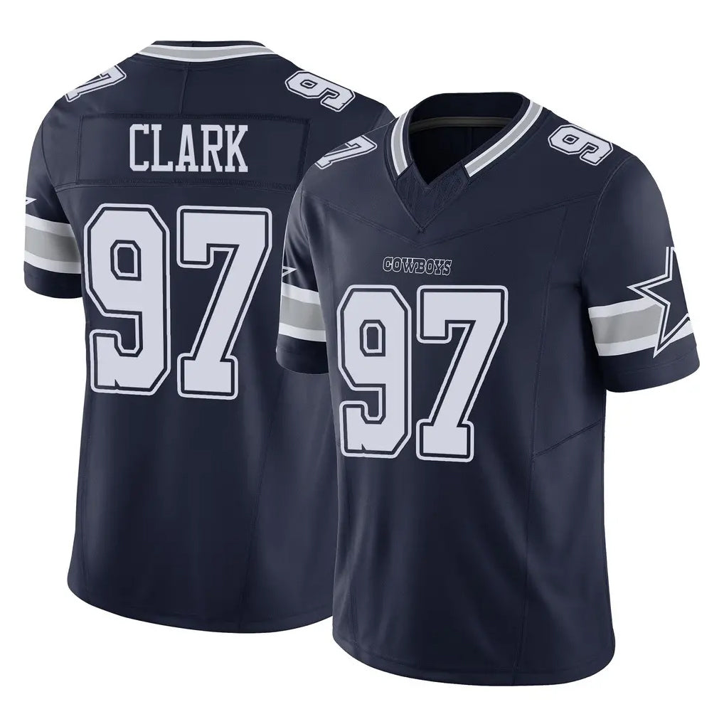tocy D.Cowboys #97 Kenny Clark Player Navy Limited Vapor F.U.S.E. Home Game Stitched Jerseys