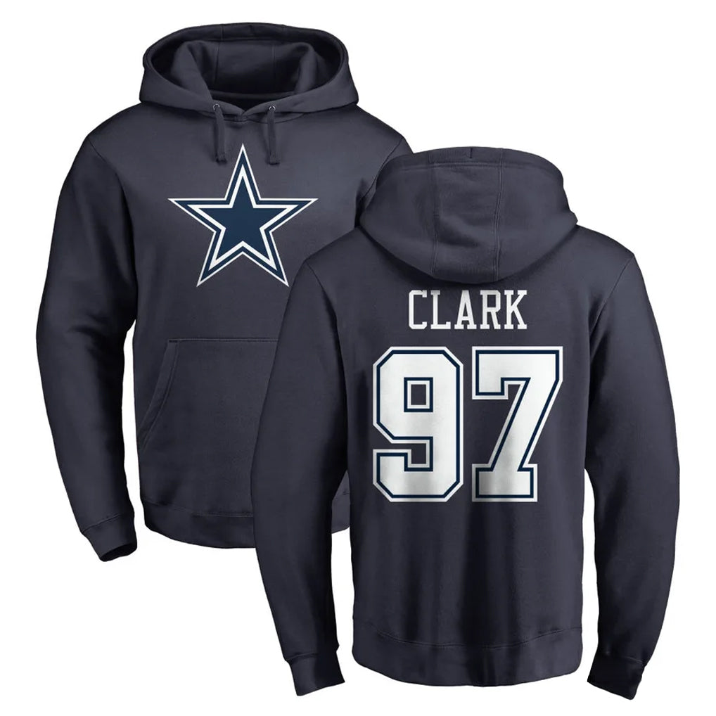 tocy D.Cowboys #97 Kenny Clark Player Navy Pullover Hoodies Limited Stitched Jerseys