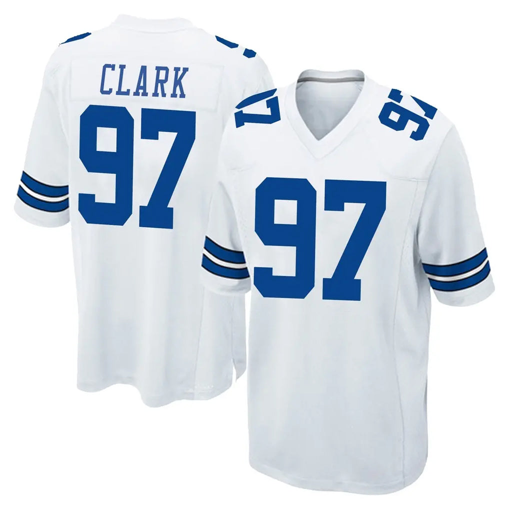 tocy D.Cowboys #97 Kenny Clark Player White Home Game Stitched Jerseys