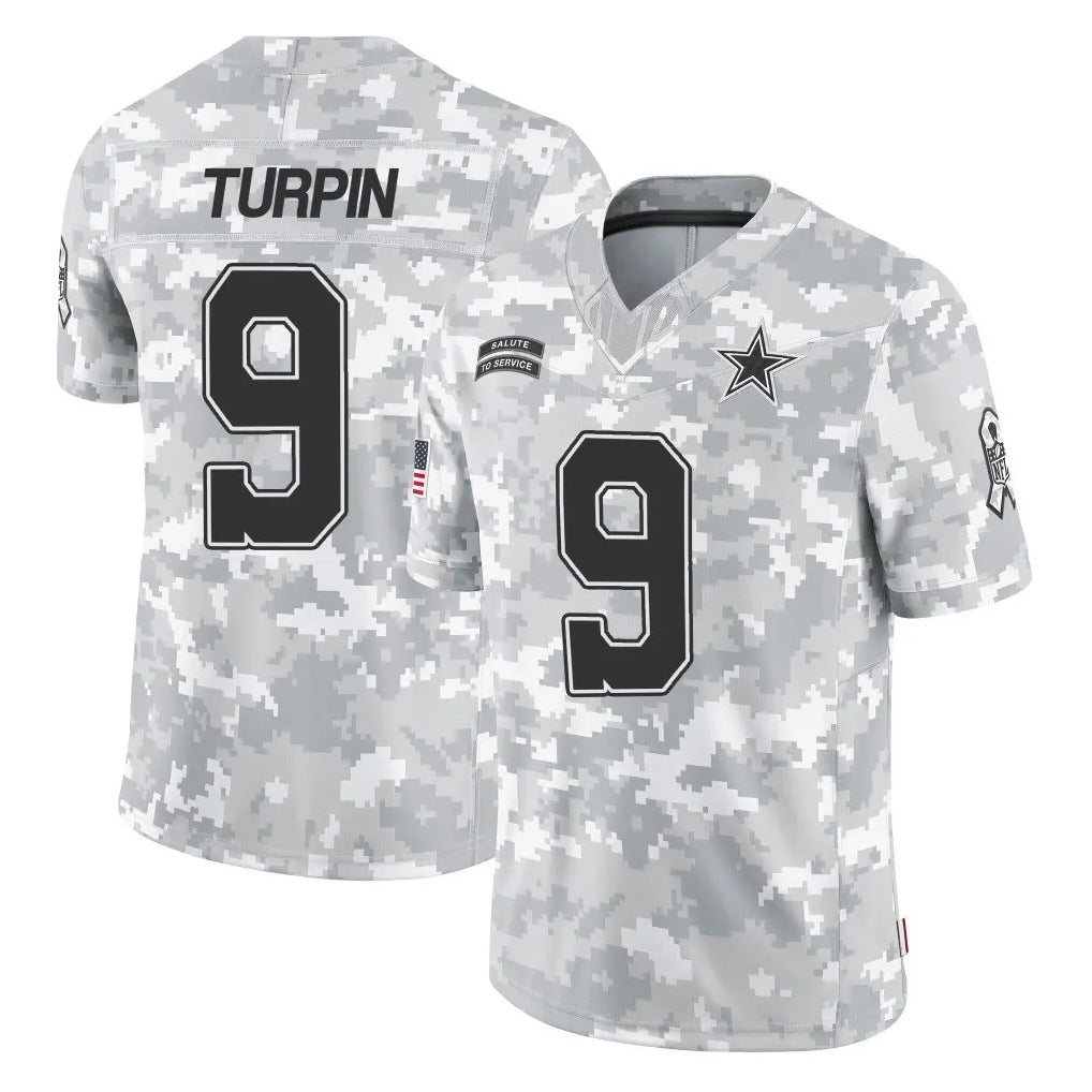 tocy D.Cowboys #9 KaVontae Turpin Player Arctic Camo Salute to Service Limited Home Game Stitched Jerseys