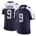 tocy D.Cowboys #9 KaVontae Turpin Player Navy-White Limited Alternate Vapor F.U.S.E. Home Game Stitched Jerseys