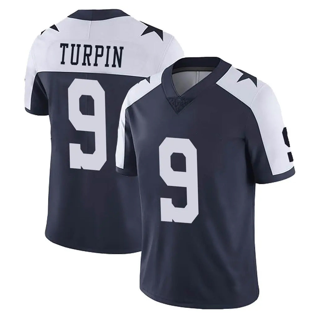 tocy D.Cowboys #9 KaVontae Turpin Player Navy-White Limited Alternate Vapor Untouchable Home Game Stitched Jerseys