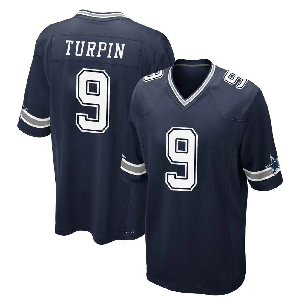 tocy D.Cowboys #9 KaVontae Turpin Player Navy Home Game Stitched Jerseys