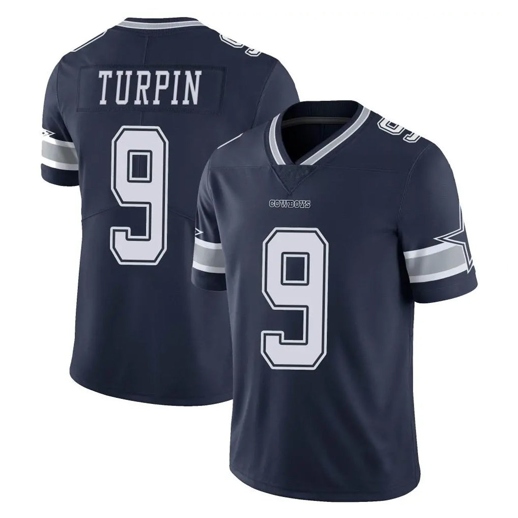 tocy D.Cowboys #9 KaVontae Turpin Player Navy Vapor Untouchable Limited Home Game Stitched Jerseys