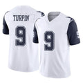 tocy D.Cowboys #9 KaVontae Turpin Player White-Navy Limited Vapor F.U.S.E. Home Game Stitched Jerseys