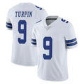 tocy D.Cowboys #9 KaVontae Turpin Player White Vapor Untouchable Limited Home Game Stitched Jerseys
