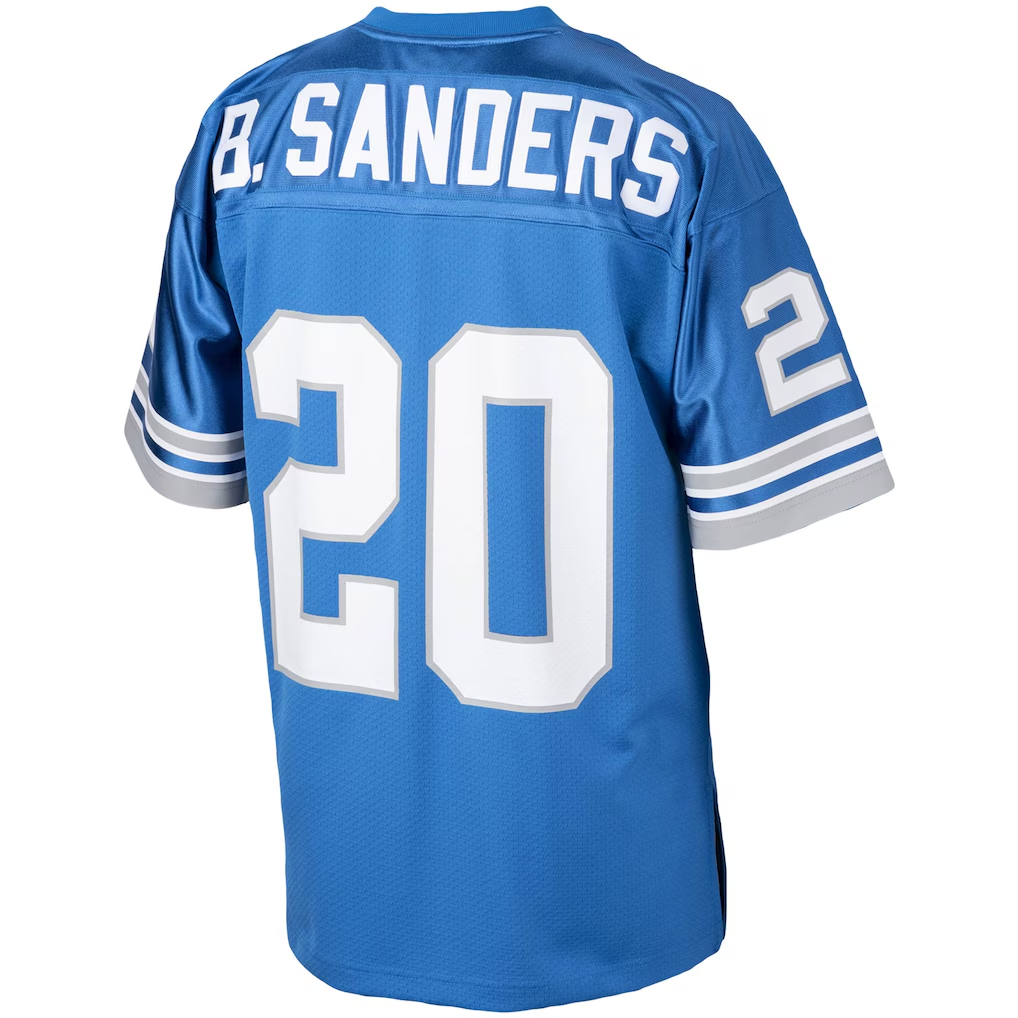 tocy D.Lions 1993 #20 Barry Sanders Mitchell & Ness Blue Authentic Throwback Retired Player Stitched Jerseys