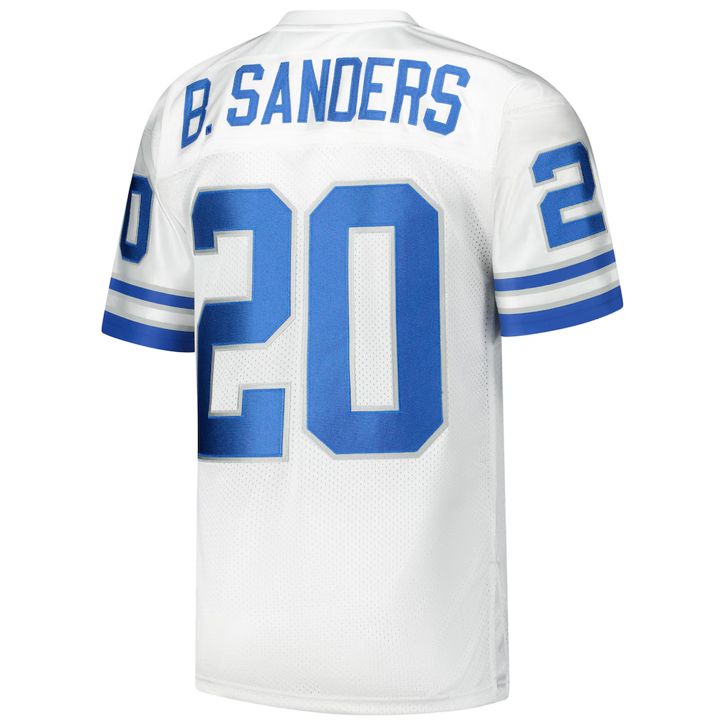 tocy D.Lions 1994 #20 Barry Sanders Mitchell & Ness White Authentic Throwback Retired Player Stitched Jerseys