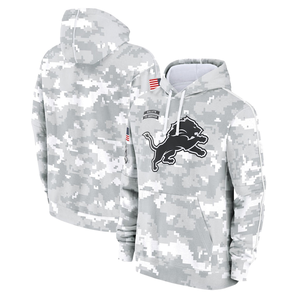 tocy D.Lions Arctic Camo Salute to Service Hoodies Limited Game Blank Player Stitched Jerseys