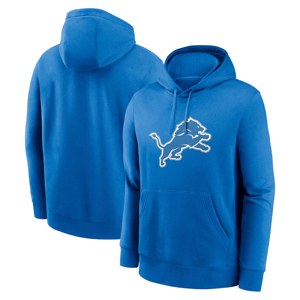 tocy D.Lions Blue Pullover Hoodies Limited Blank Player Stitched Jerseys