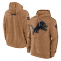 tocy D.Lions Brown Salute to Service Hoodies Limited Game Blank Player Stitched Jerseys