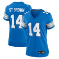 tocy D.Lions Home Game Stitched Jerseys - Blue - #14 Amon-Ra St. Brown Player