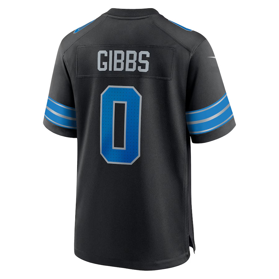tocy D.Lions #0 Jahmyr Gibbs Player Black Alternate Game Stitched Jerseys