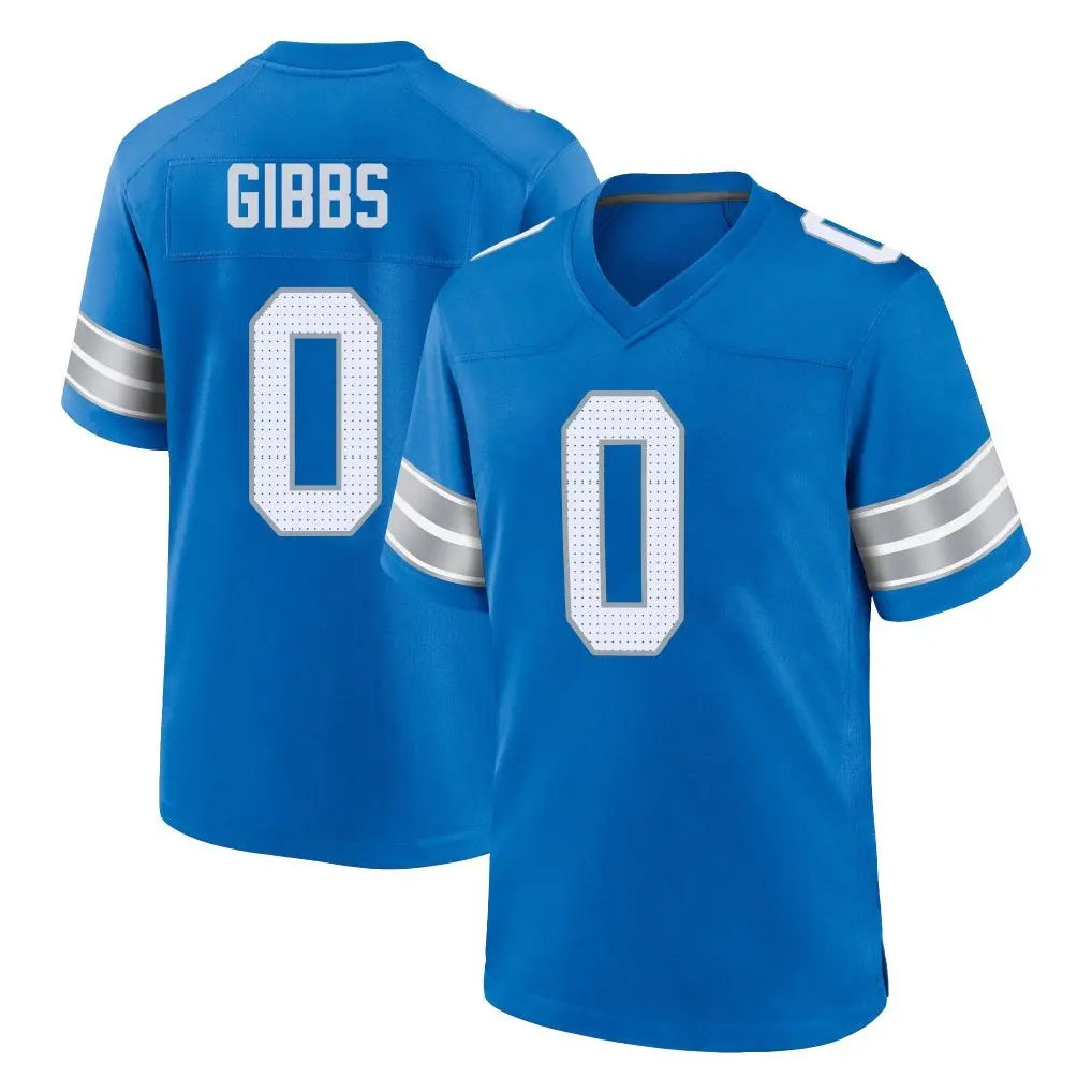 tocy D.Lions #0 Jahmyr Gibbs Player Blue Alternate Home Game Stitched Jerseys