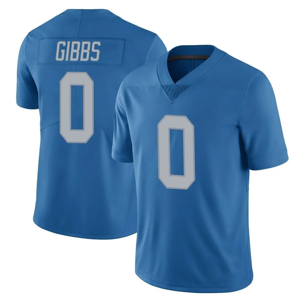tocy D.Lions #0 Jahmyr Gibbs Player Blue Limited Throwback Vapor Untouchable Stitched Jerseys