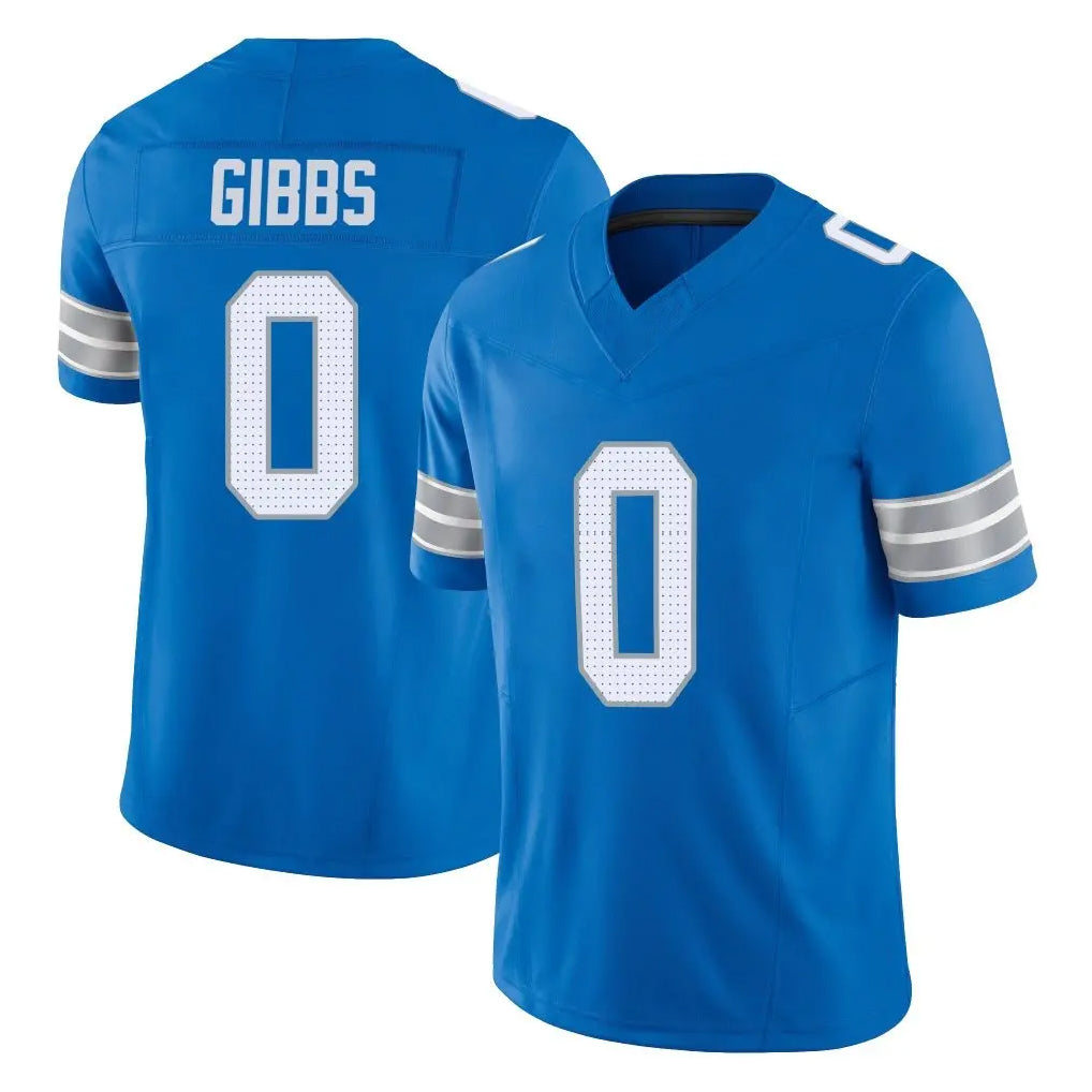 tocy D.Lions #0 Jahmyr Gibbs Player Blue Limited Vapor F.U.S.E. Alternate Home Game Stitched Jerseys