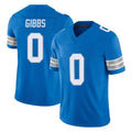 tocy D.Lions #0 Jahmyr Gibbs Player Blue Limited Vapor F.U.S.E. Alternate Home Game Stitched Jerseys