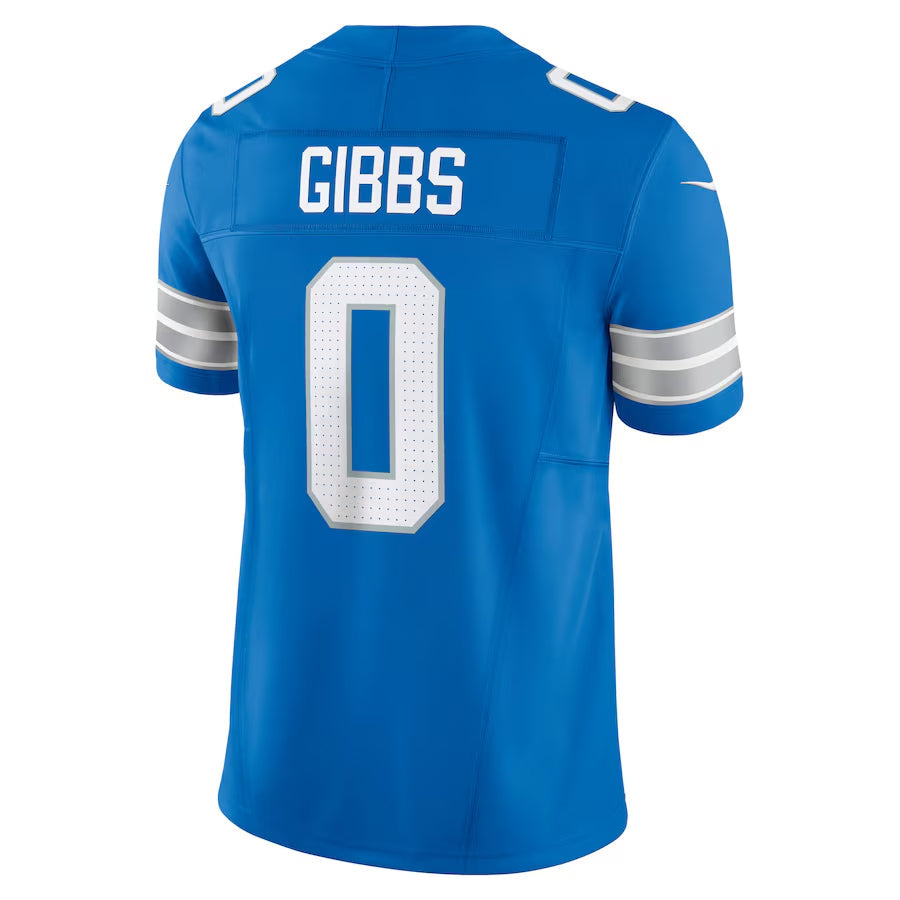 tocy D.Lions #0 Jahmyr Gibbs Player Blue Vapor F.U.S.E. Limited Game Stitched Jerseys