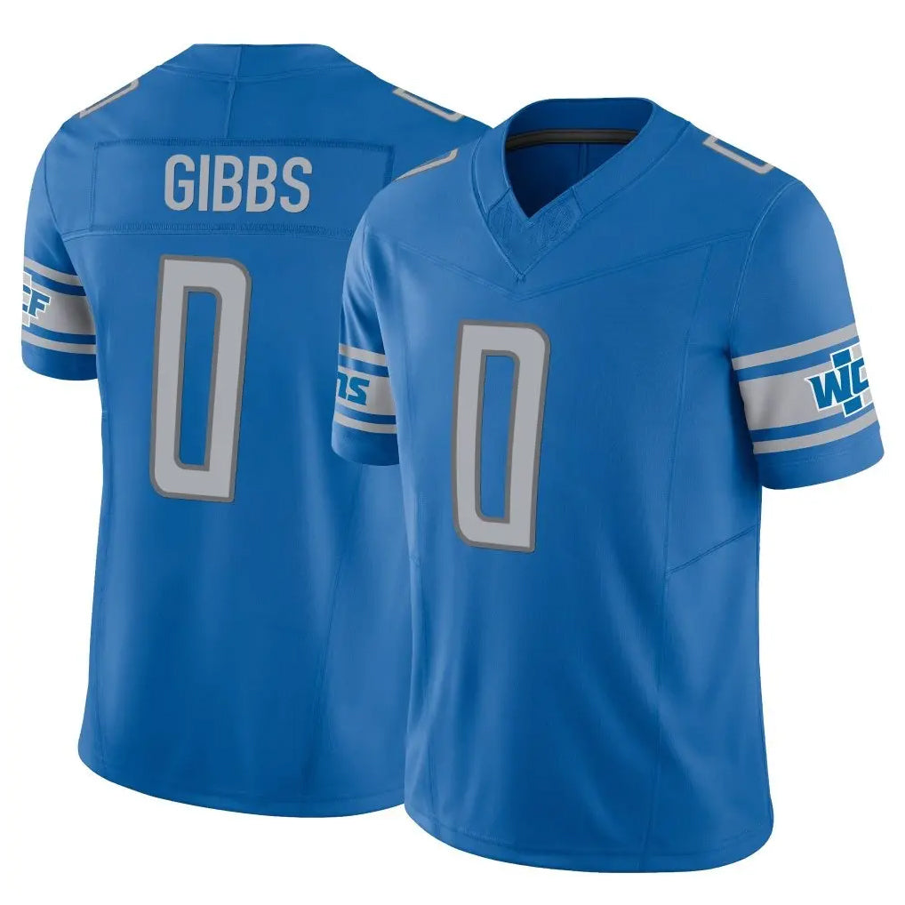 tocy D.Lions #0 Jahmyr Gibbs Player Blue Vapor F.U.S.E. Limited Home Game Stitched Jerseys
