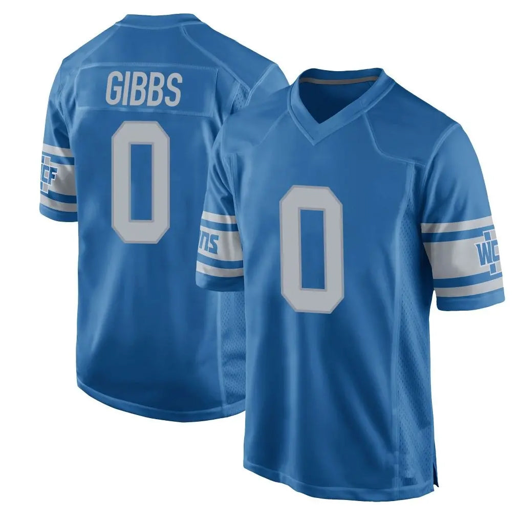 tocy D.Lions #0 Jahmyr Gibbs Player Blue Vapor Untouchable Throwback Game Stitched Jerseys