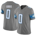 tocy D.Lions #0 Jahmyr Gibbs Player Gray Vapor F.U.S.E. Limited Home Game Stitched Jerseys