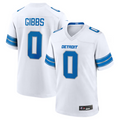 tocy D.Lions #0 Jahmyr Gibbs Player White Replica Game Stitched Jerseys