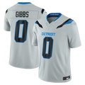 Tocy D.Lions #0 Jahmyr Gibbs Silver 2026 Rivalries Collection Limited Stitched Jerseys