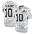 tocy D.Lions #10 Isiah Pacheco Player Arctic Camo Salute To Service Limited Stitched Jerseys