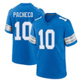 tocy D.Lions #10 Isiah Pacheco Player Blue Alternate Home Game Stitched Jerseys