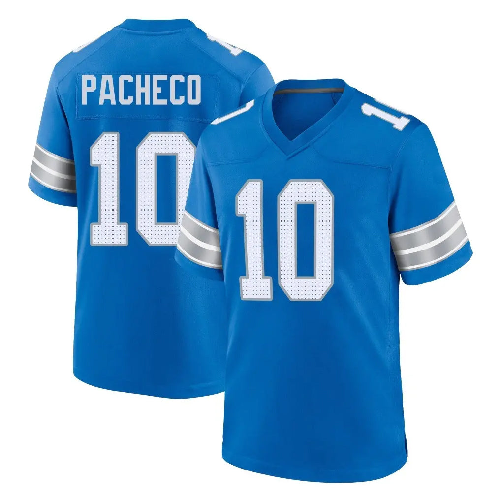tocy D.Lions #10 Isiah Pacheco Player Blue Alternate Home Game Stitched Jerseys