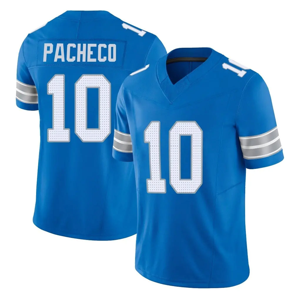 tocy D.Lions #10 Isiah Pacheco Player Blue Limited Vapor F.U.S.E. Alternate Home Game Stitched Jerseys