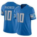 tocy D.Lions #10 Isiah Pacheco Player Blue Vapor F.U.S.E. Limited Home Game Stitched Jerseys