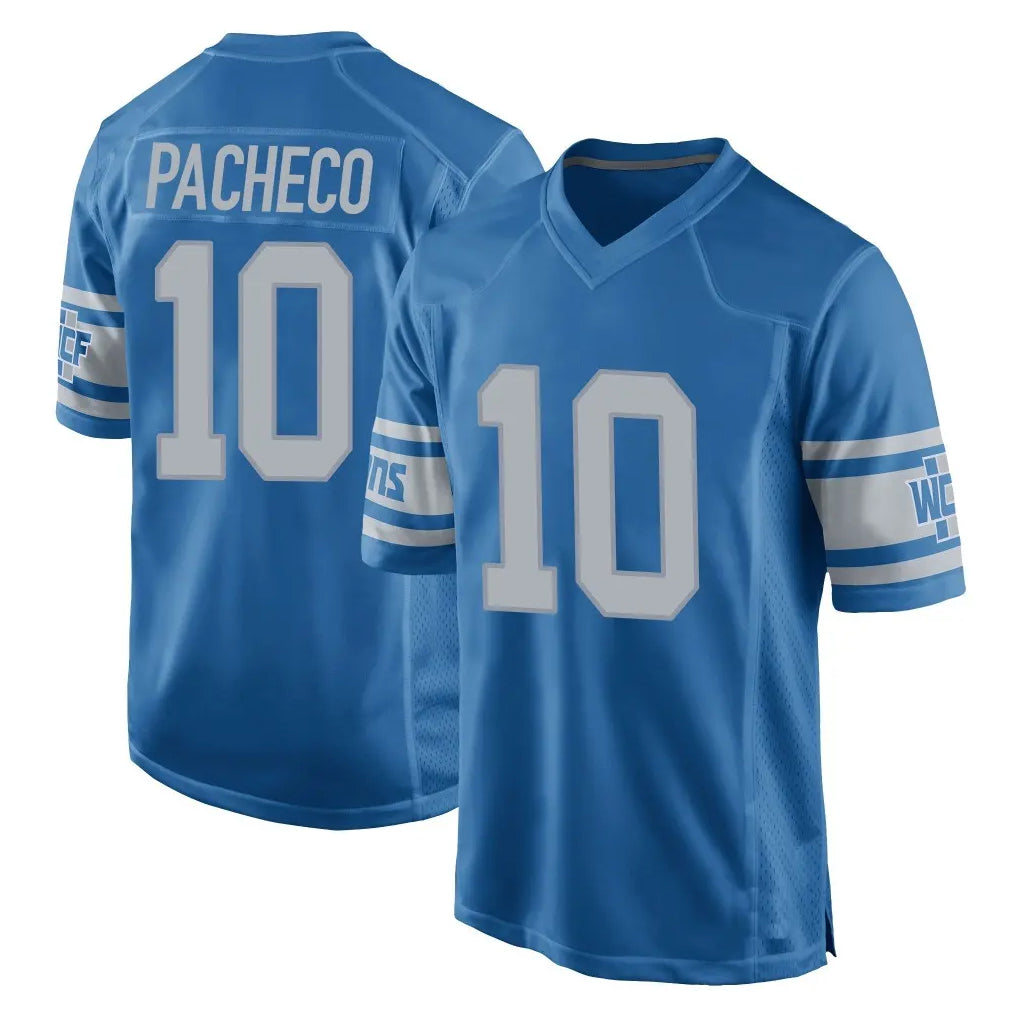 tocy D.Lions #10 Isiah Pacheco Player Blue Vapor Untouchable Throwback Game Stitched Jerseys