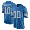 tocy D.Lions #10 Isiah Pacheco Player Blue Vapor Untouchable Throwback Game Stitched Jerseys