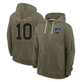 tocy D.Lions #10 Isiah Pacheco Player Olive Salute to Service Pullover Hoodies Limited Stitched Jerseys