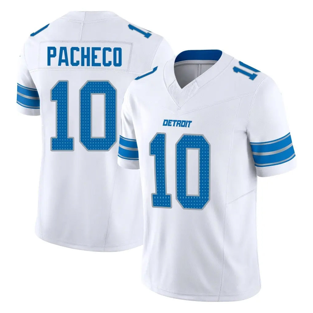 tocy D.Lions #10 Isiah Pacheco Player White Limited Vapor F.U.S.E. Alternate Home Game Stitched Jerseys