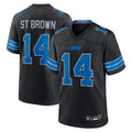 tocy D.Lions #14 Amon-Ra St. Brown Player Black 2nd Alternate Game Stitched Jerseys