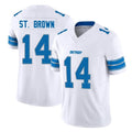 tocy D.Lions #14 Amon-Ra St. Brown Player White Limited Vapor F.U.S.E. Alternate Home Game Stitched Jerseys