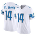 tocy D.Lions #14 Amon-Ra St. Brown Player White Vapor F.U.S.E. Limited Home Game Stitched Jerseys